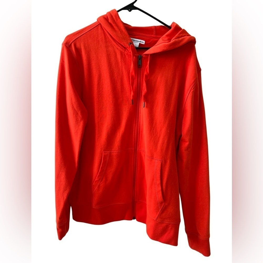 Amazon Essentials NWOT Orange Zip Up Hoodie size L